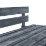 Graue vidaXL Outdoor-Bank aus Palettenholz, ideal für Garten und Terrasse.
