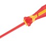 LUX VDE Schraubendreher Professional SL 3,5 mm mit rot-gelbem Griff und Schlitzklinge.