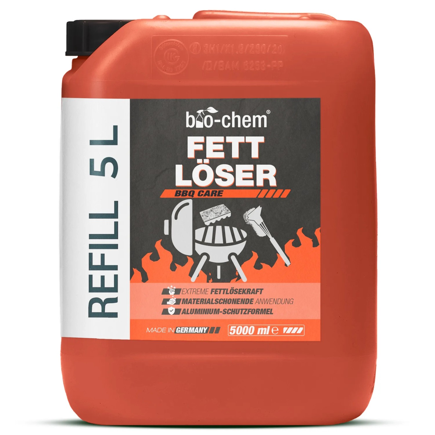 bio-chem Fettlöser 5, Kanister Grillreiniger für Grill und Backofen