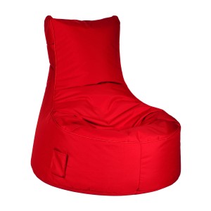 Roter Sitting Point Sessel Swing, 300 l, für Indoor & Outdoor. Bequemer Sitzsack mit Seitentasche.