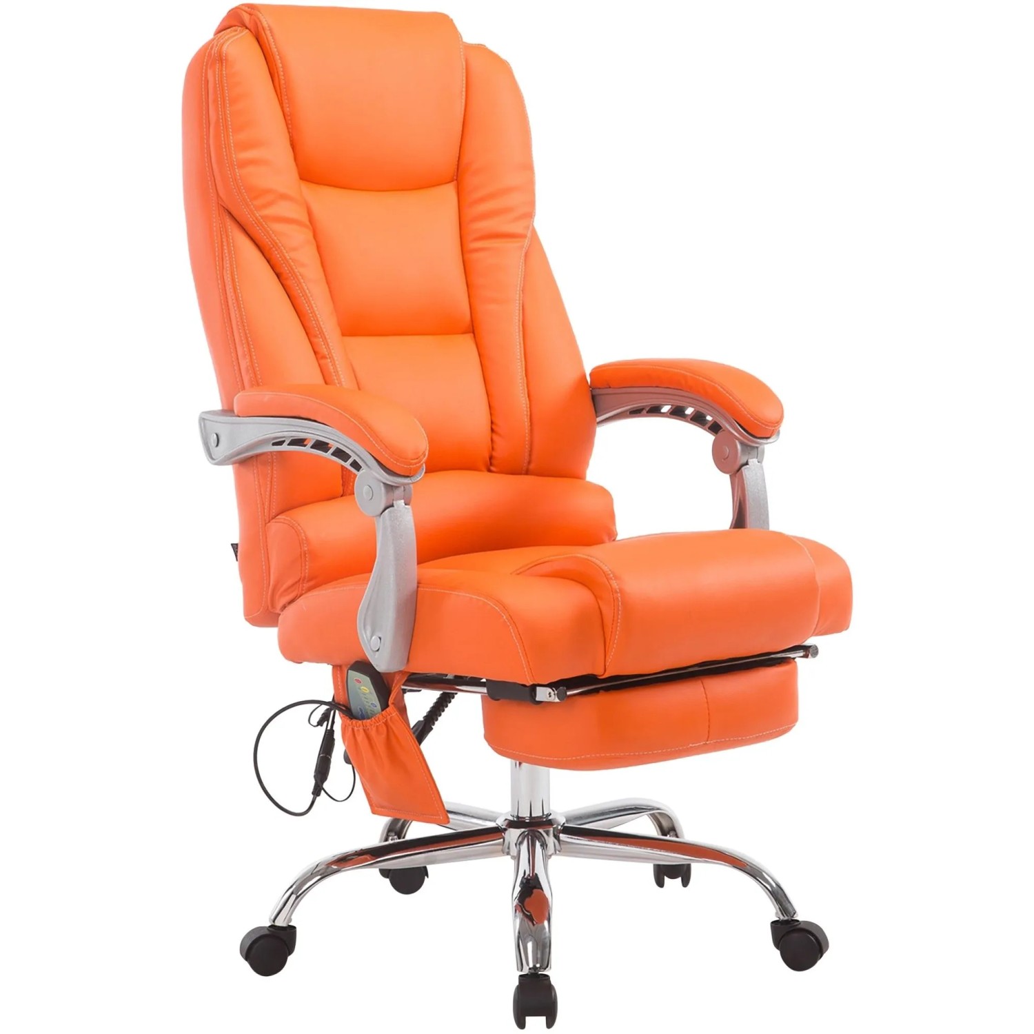CLP Bürostuhl Pacific Mit Massagefunktion Kunstleder Orange