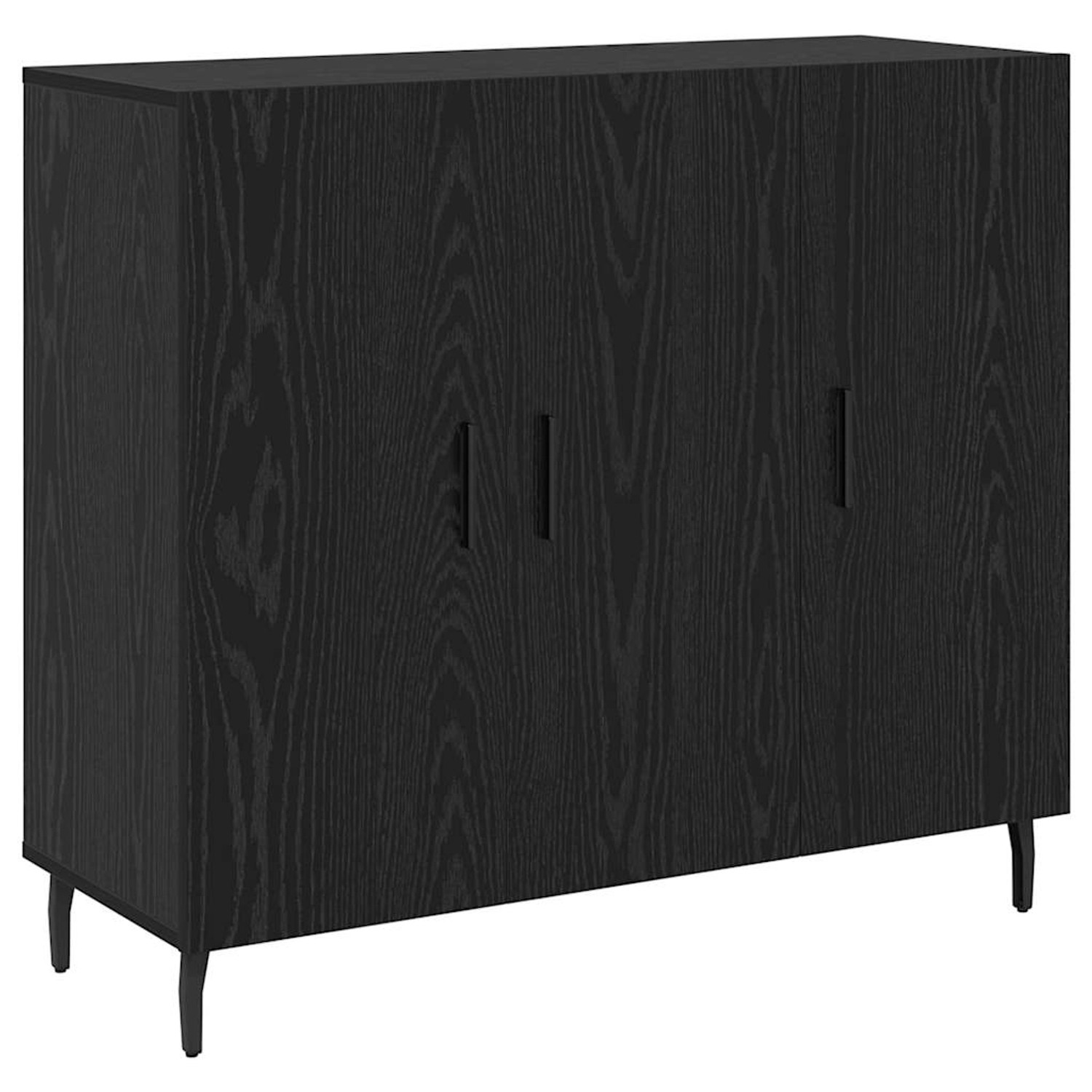 vidaXL Sideboard Schwarz 90 x 34 x 80 cm Holzwerkstoff 879588
