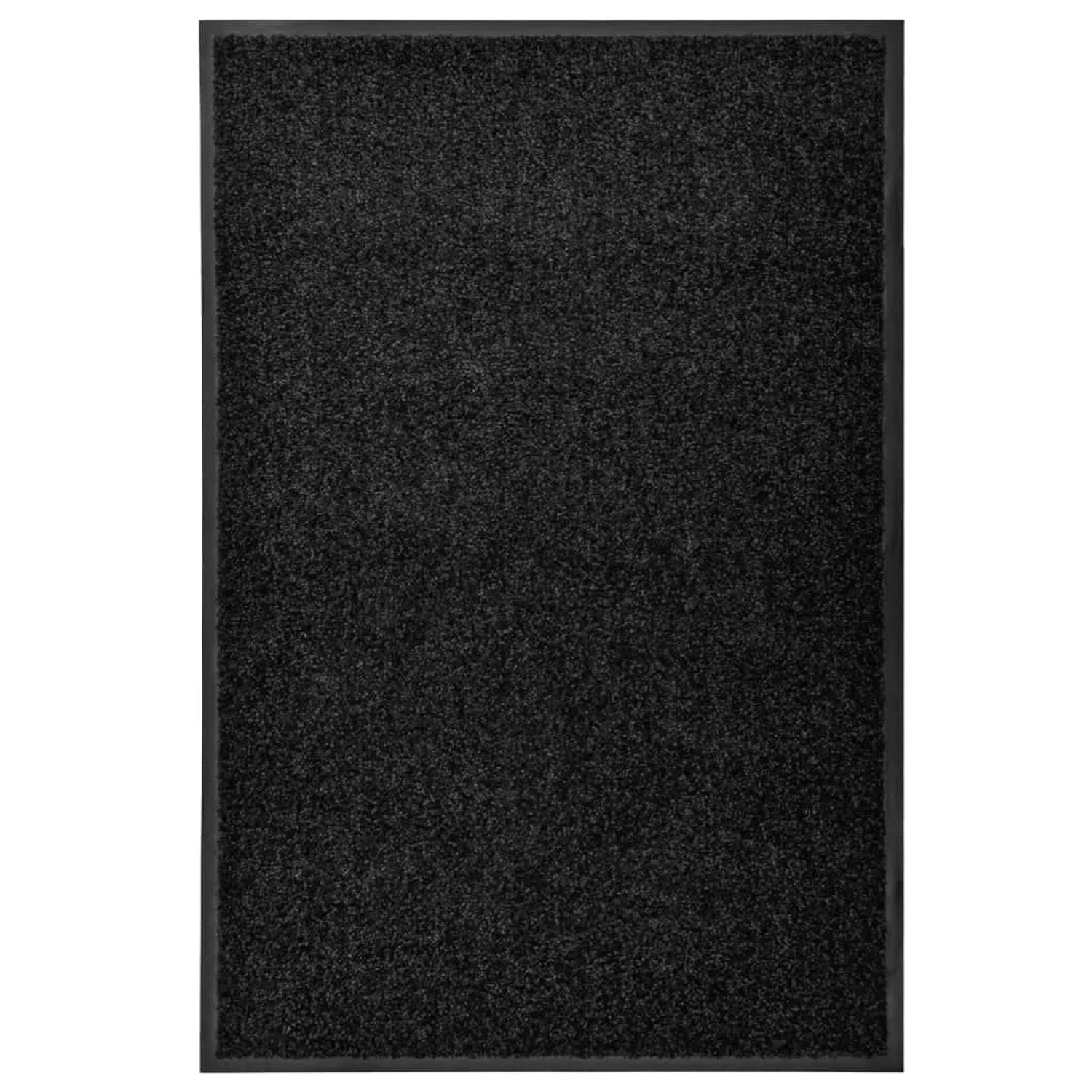 vidaXL Fußmatte Waschbar Schwarz 60x90 cm 323410