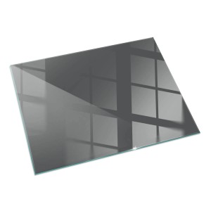 Tulup Glasplatte für Kamin Grau Bodenplatte Glas für Ofen Rechteck 120x80 cm Grau Glasplatte für Kamin Kaminofen Glas Bodenplatte