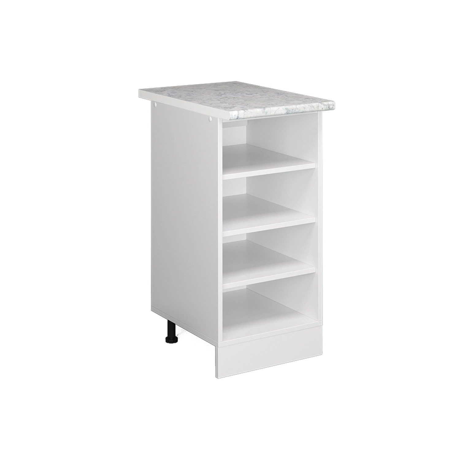 Vicco Küchenregal R-Line Offener Küchenschrank Weiß/Weiß 40 cm AP Marmor günstig online kaufen