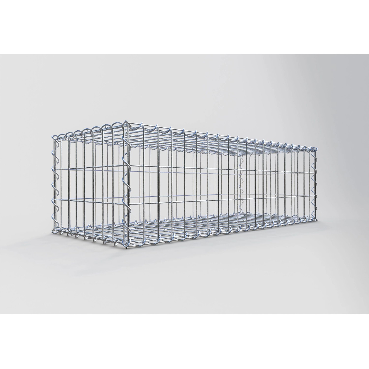 Gabiona Gabionenkorb, 30x100x40 cm, Maschenweite 5x10 cm, Drahtkorb für Einfassungen und Mauersysteme.