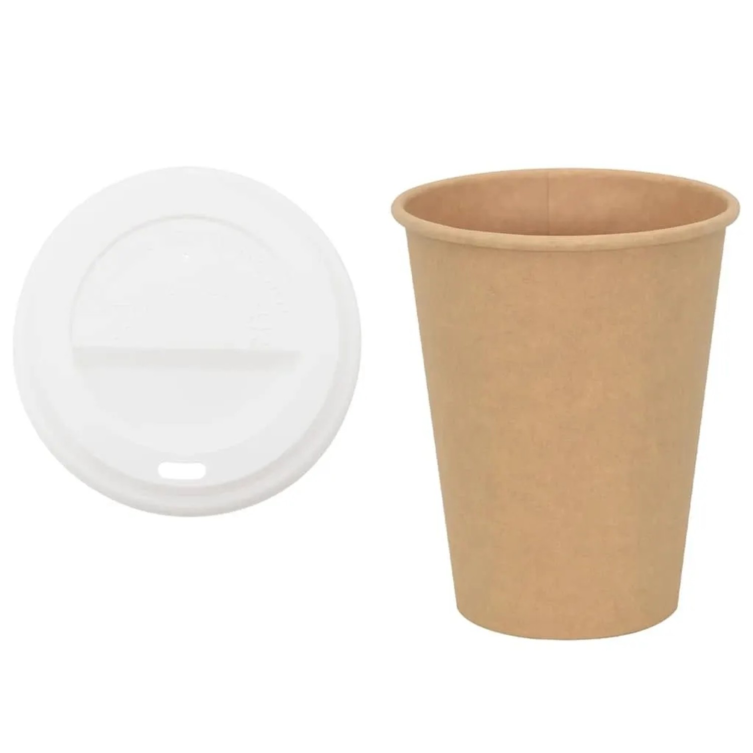 DELUKE Pappbecher Braun 1000 Stück Mit Deckel 300ml Einwegbecher Getränkebecher Pappe Becher Einweg Kaffeebecher Teebecher Partybecher