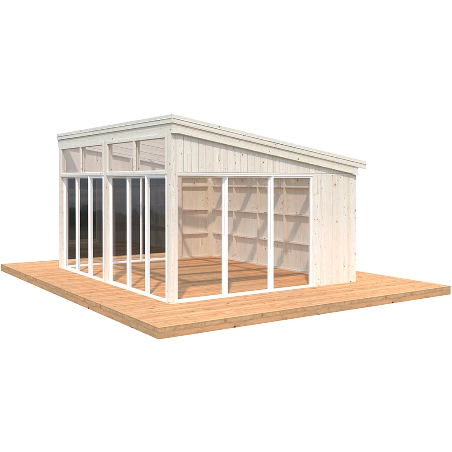 Palmako Holzpavillon "Nova", mit Doppelstegplatten, BxT: 517x397 cm, natur günstig online kaufen