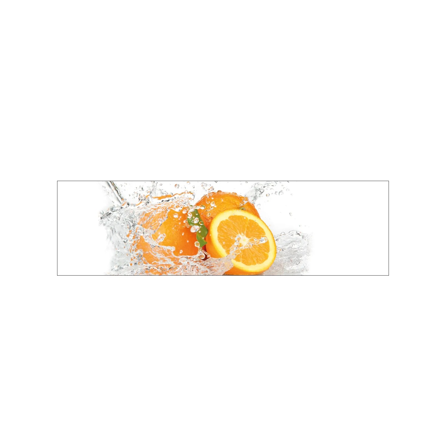 MySpotti Küchenrückwand Profix Cucina Aqua-Orange 210 x 60 cm Glasklar