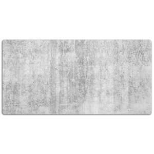 Graue Tulup Schreibtischunterlage im Beton-Design, 120x60 cm, für Bürobedarf.