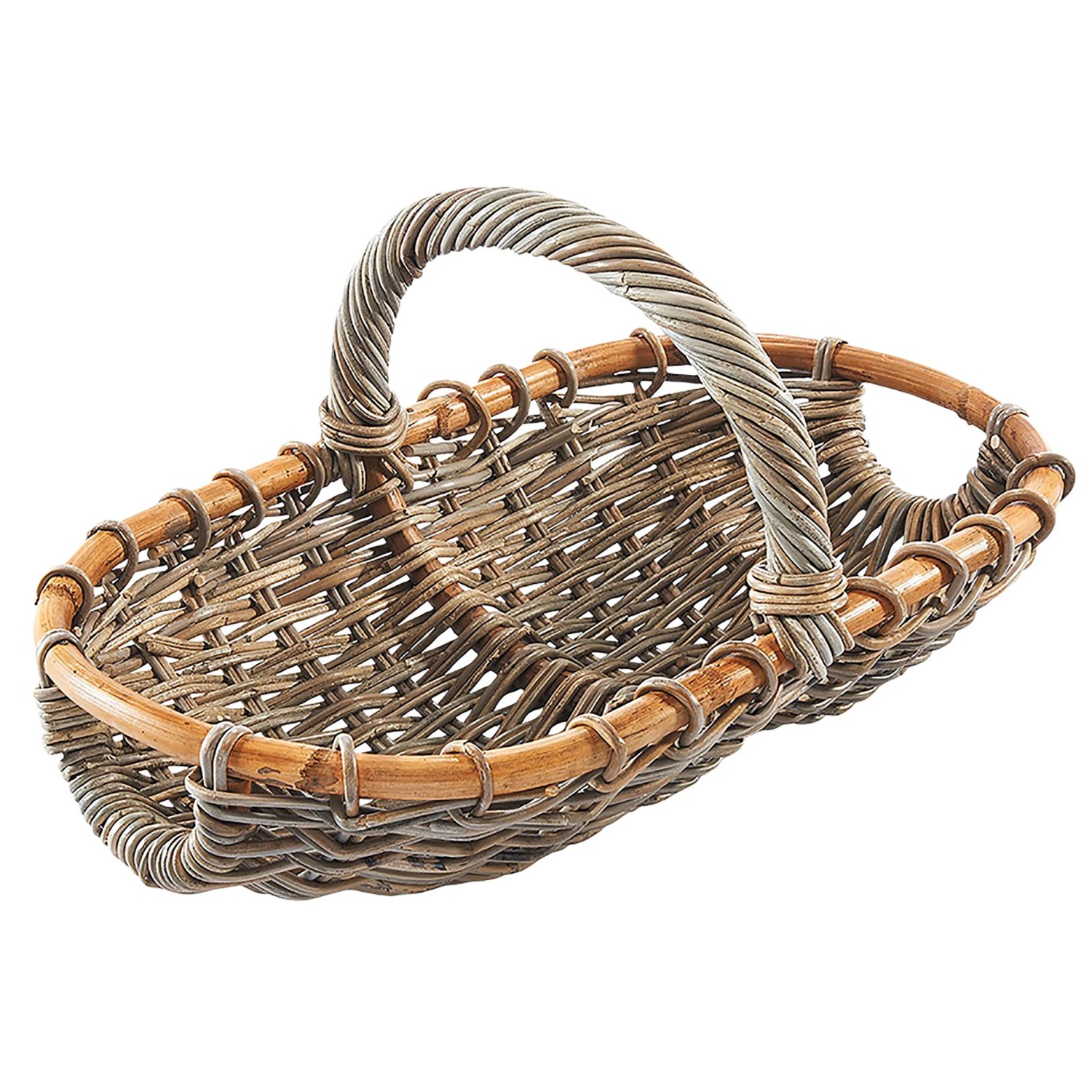 Kobolo Erntekorb Rattankorb Henkelkorb Korb Geflochtenes Rattan