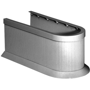 Fackelmann Siphonverkleidung in Silber, zuschneidbar, für den Unterschrank.