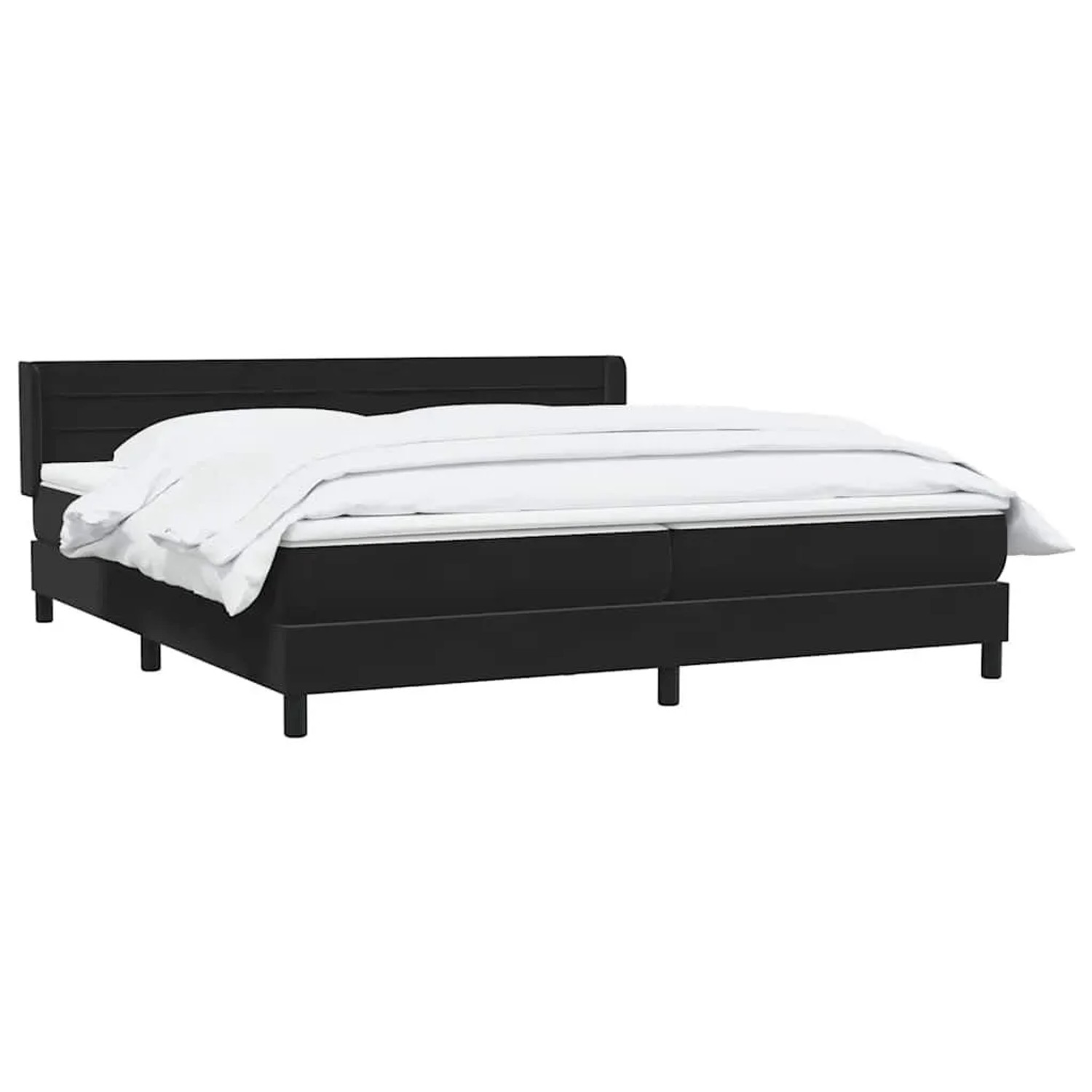 vidaXL Boxspringbett mit Matratze Schwarz 180x210 cm Samt 3318209 günstig online kaufen