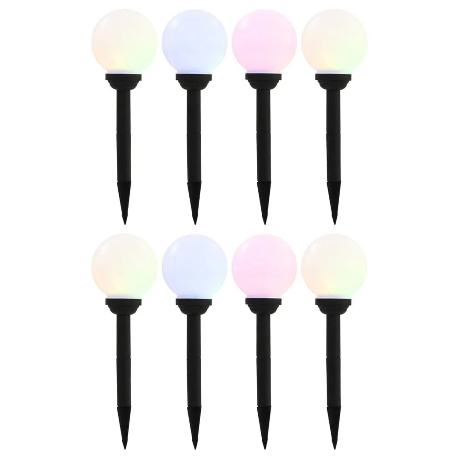 Thumbnail - vidaXL Außen-Solarlampen 8 Stk LED Kugel 15 cm RGB 277125