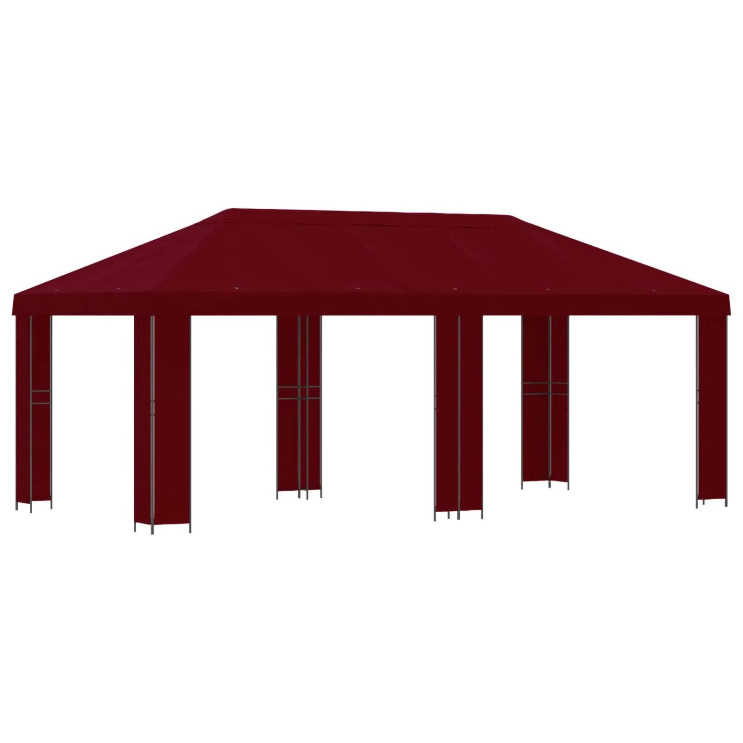 vidaXL Garten Pavillon 6 x 3 m Bordeauxrot Polyester und Stahl 190 3376017