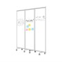 Mobile Trennwand mit beschreibbarer Oberfläche, 180x180 cm, ideal für Büro und Präsentationen.
