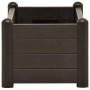 furnicato Garten-Hochbeet aus PP in Mokka, 100x43x35 cm. Ideal für Garten, Terrasse und Balkon.