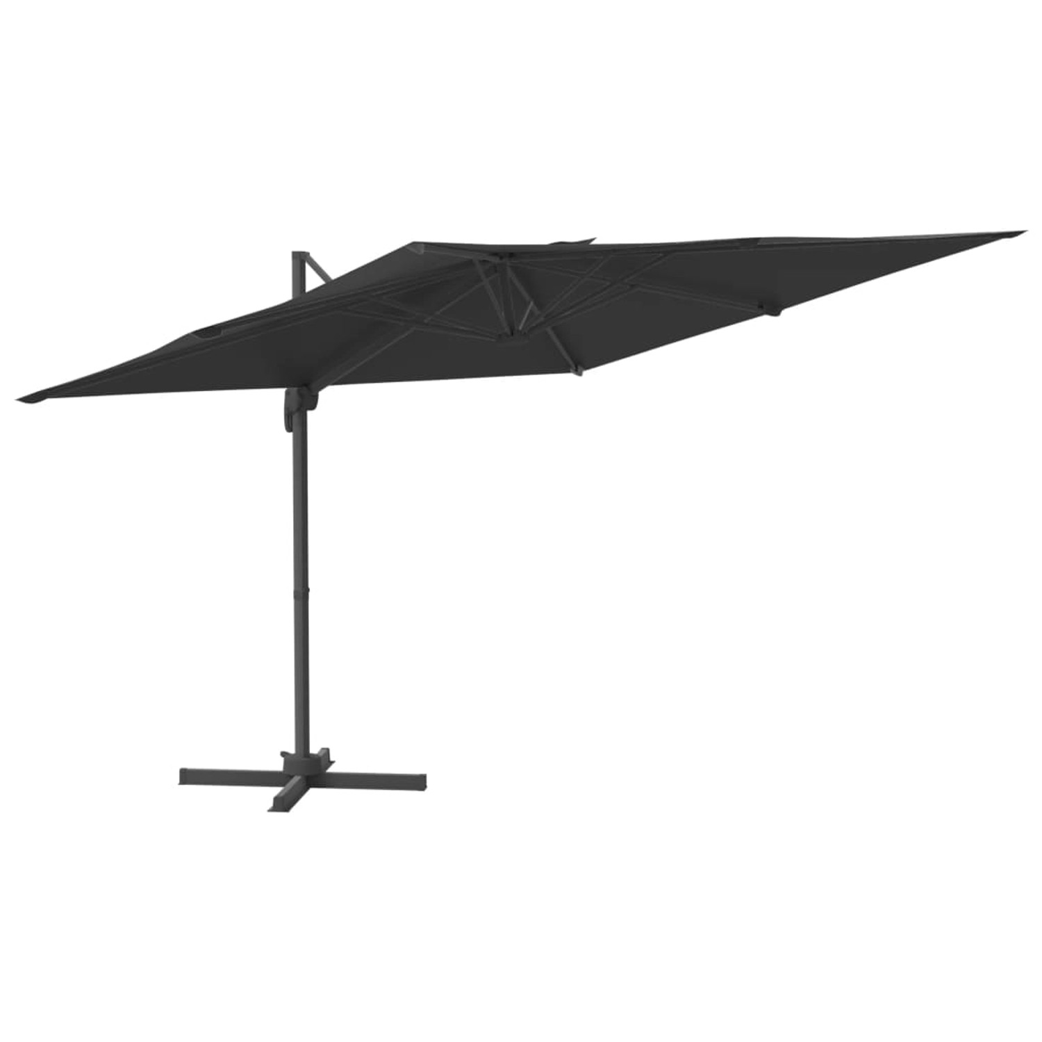 furnicato Ampelschirm mit Aluminium-Mast Schwarz 300x300 cm günstig online kaufen