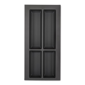 SOTECH Orga-Box VII Besteckeinsatz Basaltgrau 300 mm Höhe 50,5 mm mit Softtouch Oberfläche