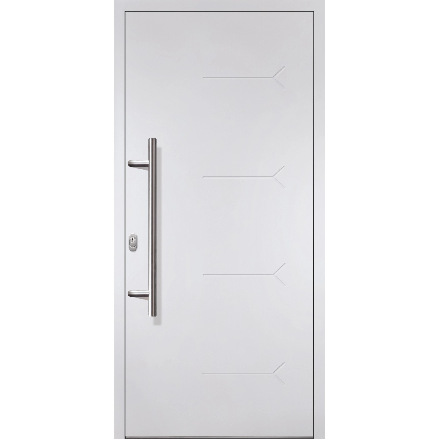 JM Meeth Haustür Novum Secura Modell 5 Weiß 208 cm x 108 cm Anschlag Links