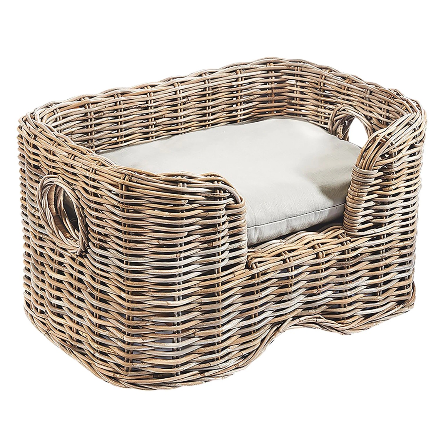 Kobolo Tierbett Tierkorb Körbchen für Hunde und KatzenFURRY Rattan Kubu Gre günstig online kaufen