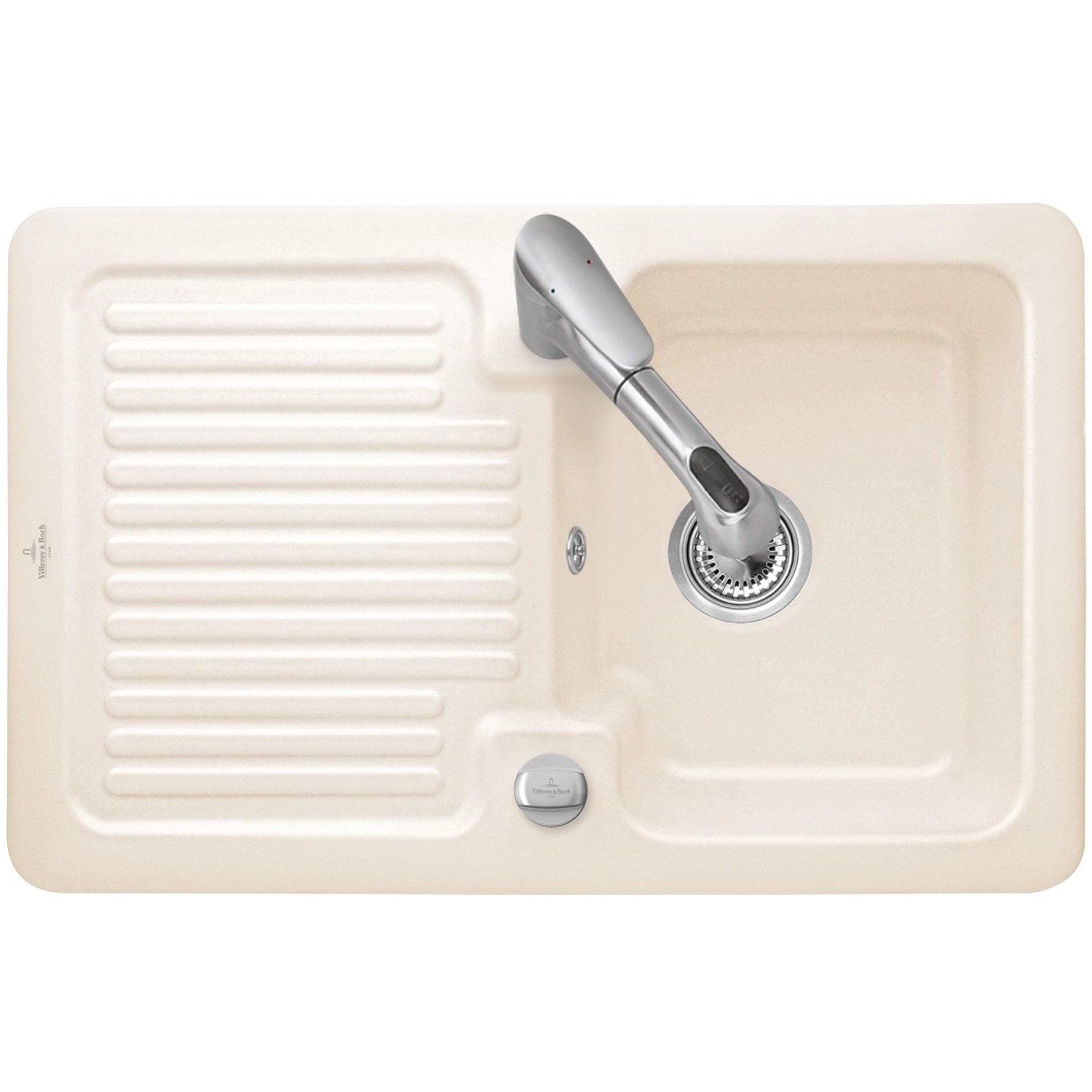 Villeroy & Boch Einbauspüle Condor 45 Ablaufg. Keramik Crema CeramicPlus