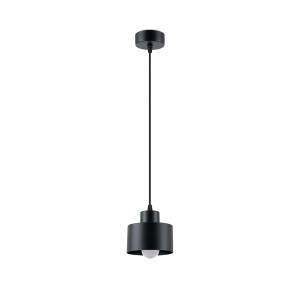 Schwarze Sollux Lighting Hängeleuchte Savar 1 aus Stahl, modernes Design für Lampen & Leuchten.