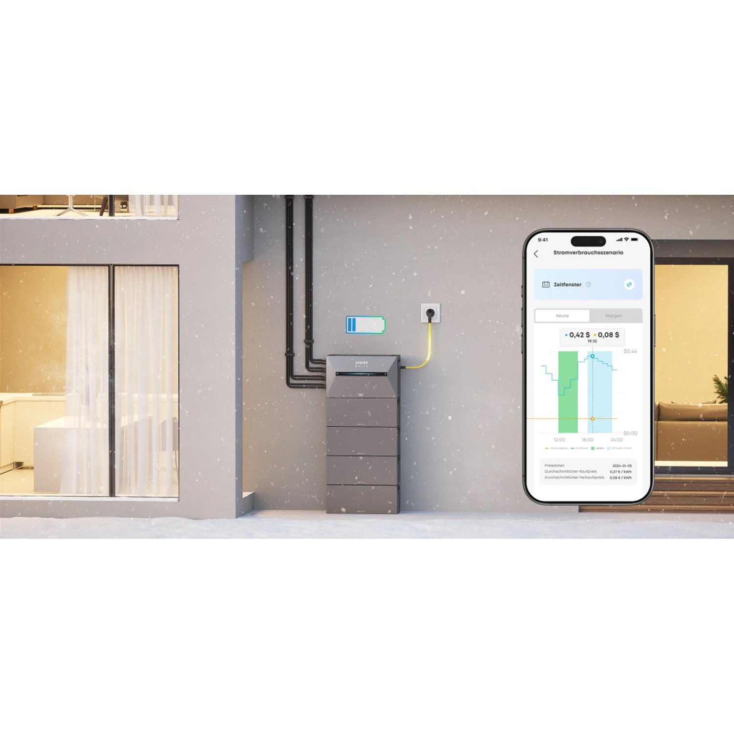 Anker SOLIX Solarbank 3 Pro Balkonkraftwerk speichert Energie. App zeigt Stromverbrauch und optimiert Nutzung. Ideal für Ihr Zuhause.