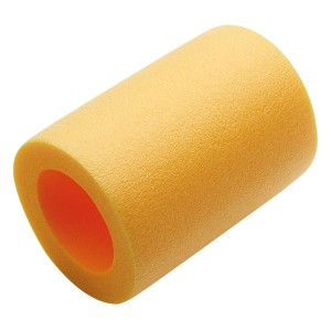 Gelber Comfy Steckverbinder für Schwimmnudeln, 6,2 x 14 cm, aus PE-Schaum.