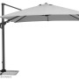 Schneider Ampelschirm, 300 cm, silbergrau, mit Kurbel. Sonnenschirm für Garten und Balkon.