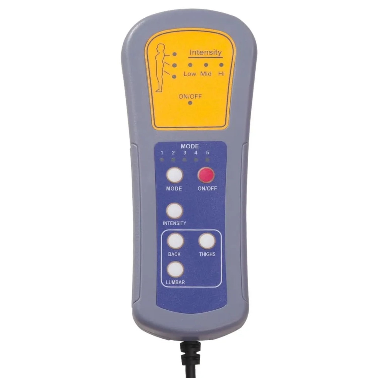 Fernbedienung für vidaXL Massagesessel, zur Steuerung von Intensität und Massagezonen.