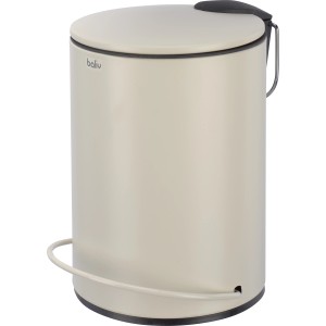 Baliv Kosmetikeimer 3 l in Sand: Treteimer aus Metall für Bad & WC.