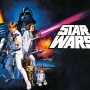 Komar Vlies Fototapete Star Wars Poster Classic mit bekannten Charakteren.