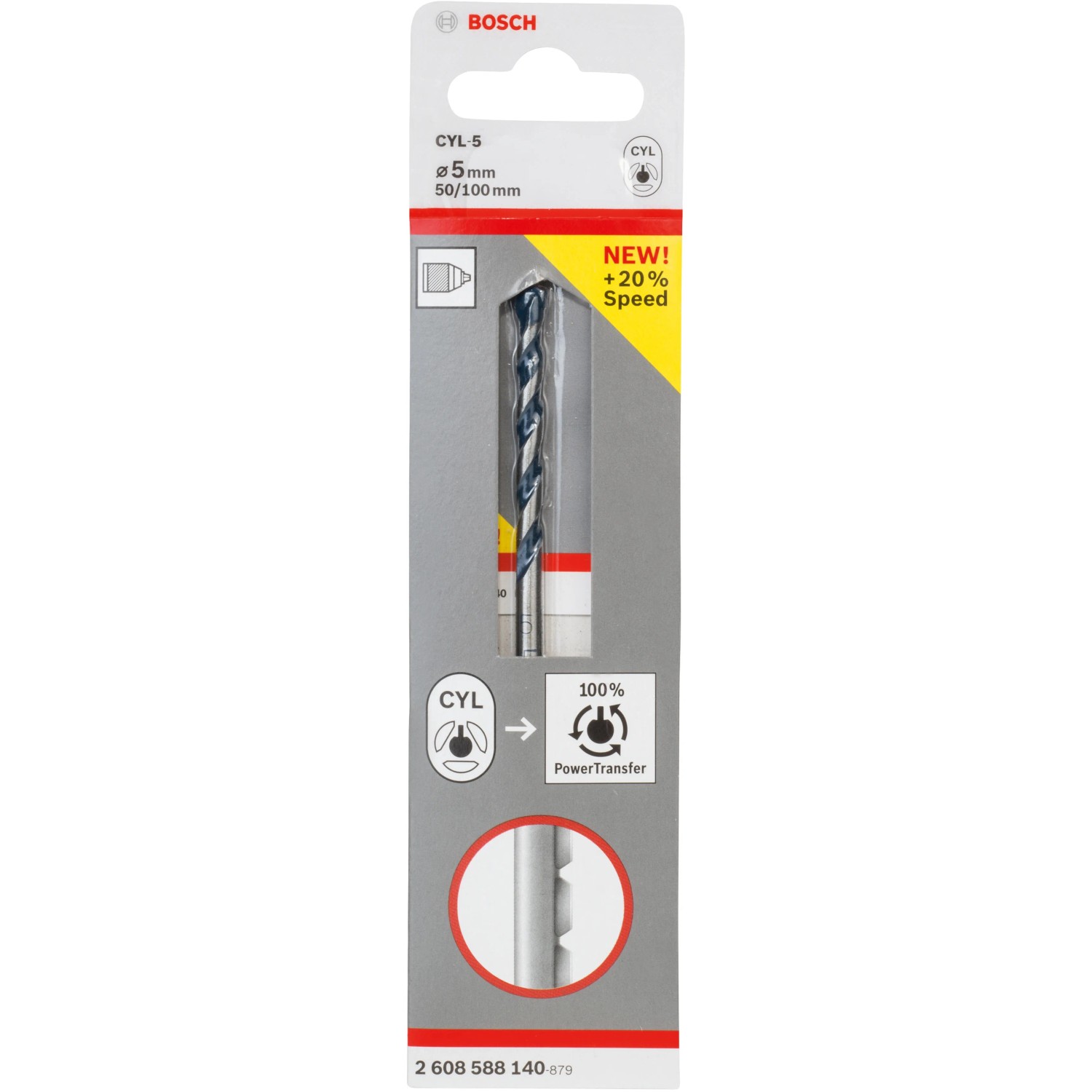 Bosch Betonbohrer Pro CYL-5, 5 mm, geeignet für Dübelbohrungen in Beton, Mauerwerk und Stein.