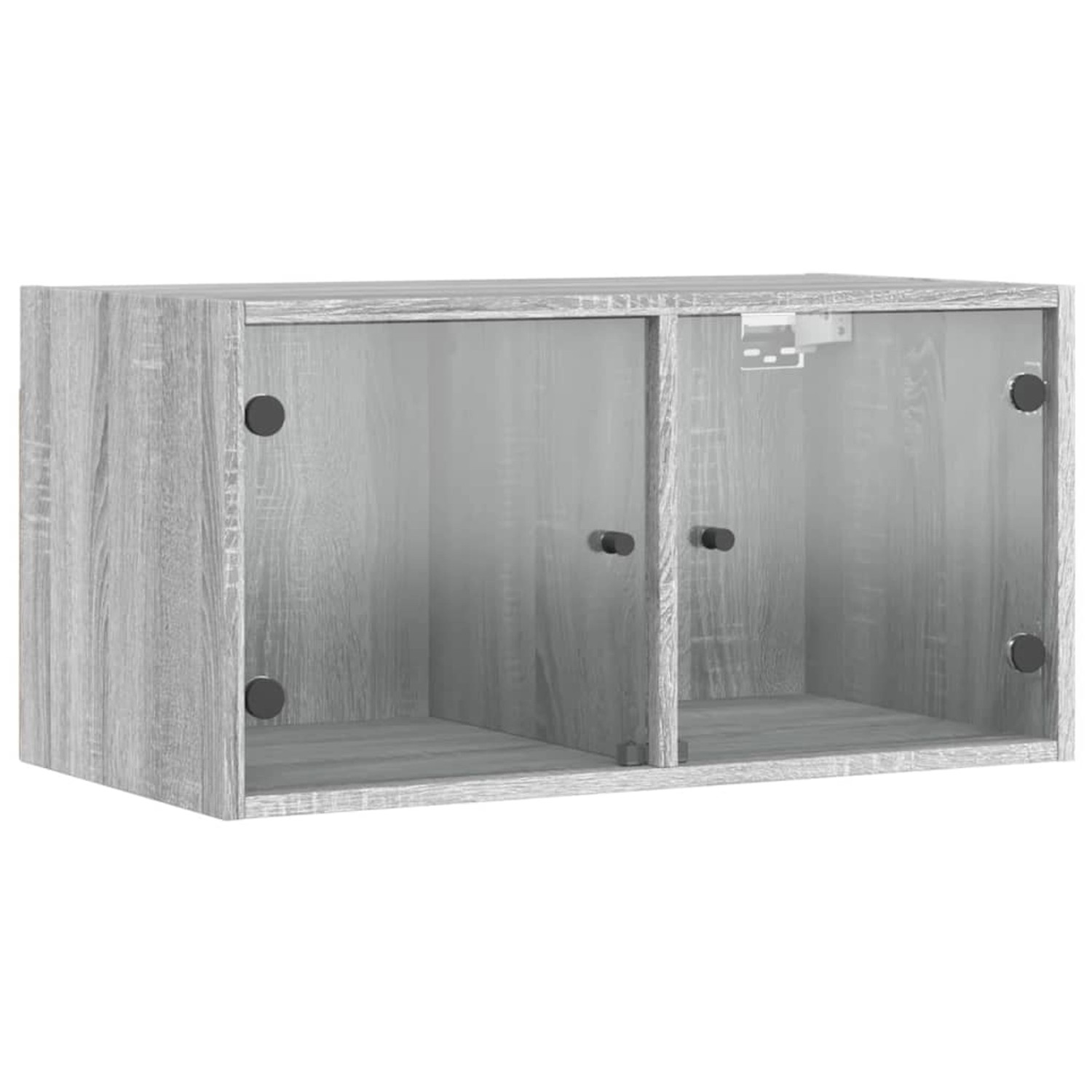 vidaXL Wandschrank mit Glastüren Grau Sonoma 68,5x37x35 cm günstig online kaufen