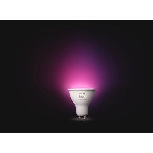 Philips Hue GU10 LED-Spot: Weiß und Farbe, 350 lm, für smarte Beleuchtung.