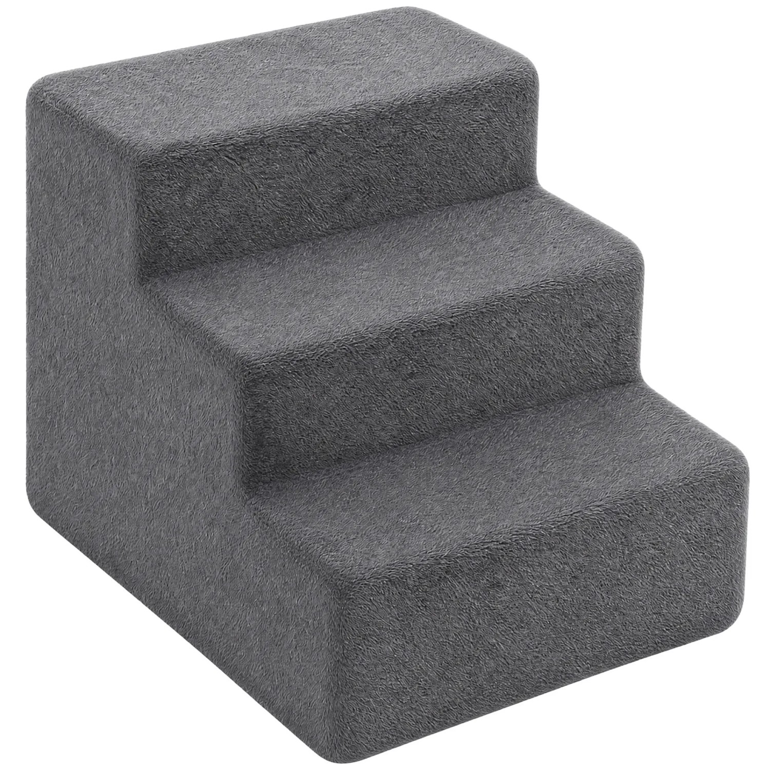 PawHut Hundetreppe Spanplatte Polyester 46L x 35B x 35H cm Dunkelgrau