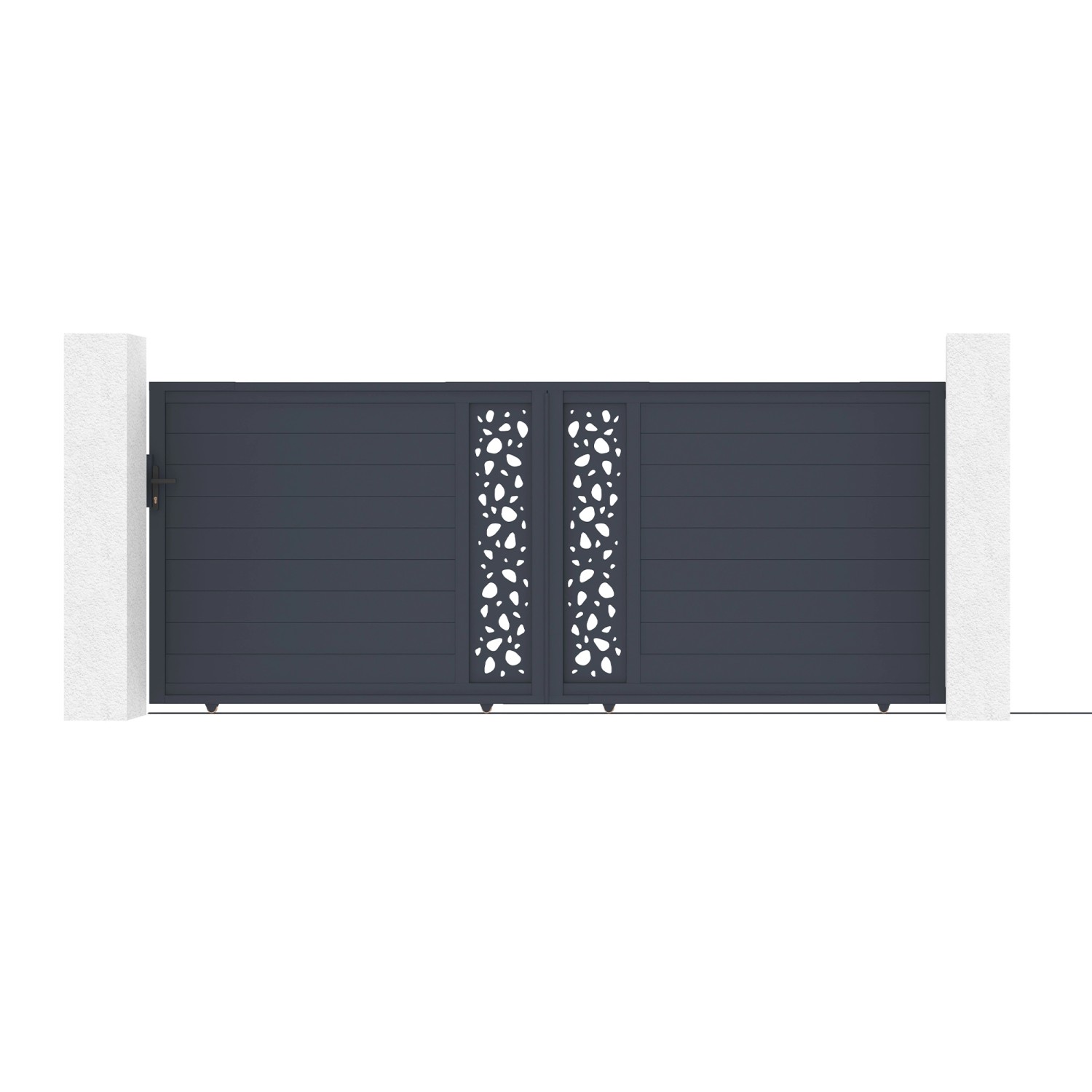 Casanoov Schiebetor 4M Sunny H 160Cm & 2 Pfosten H 190Cm Aluminium Grau günstig online kaufen