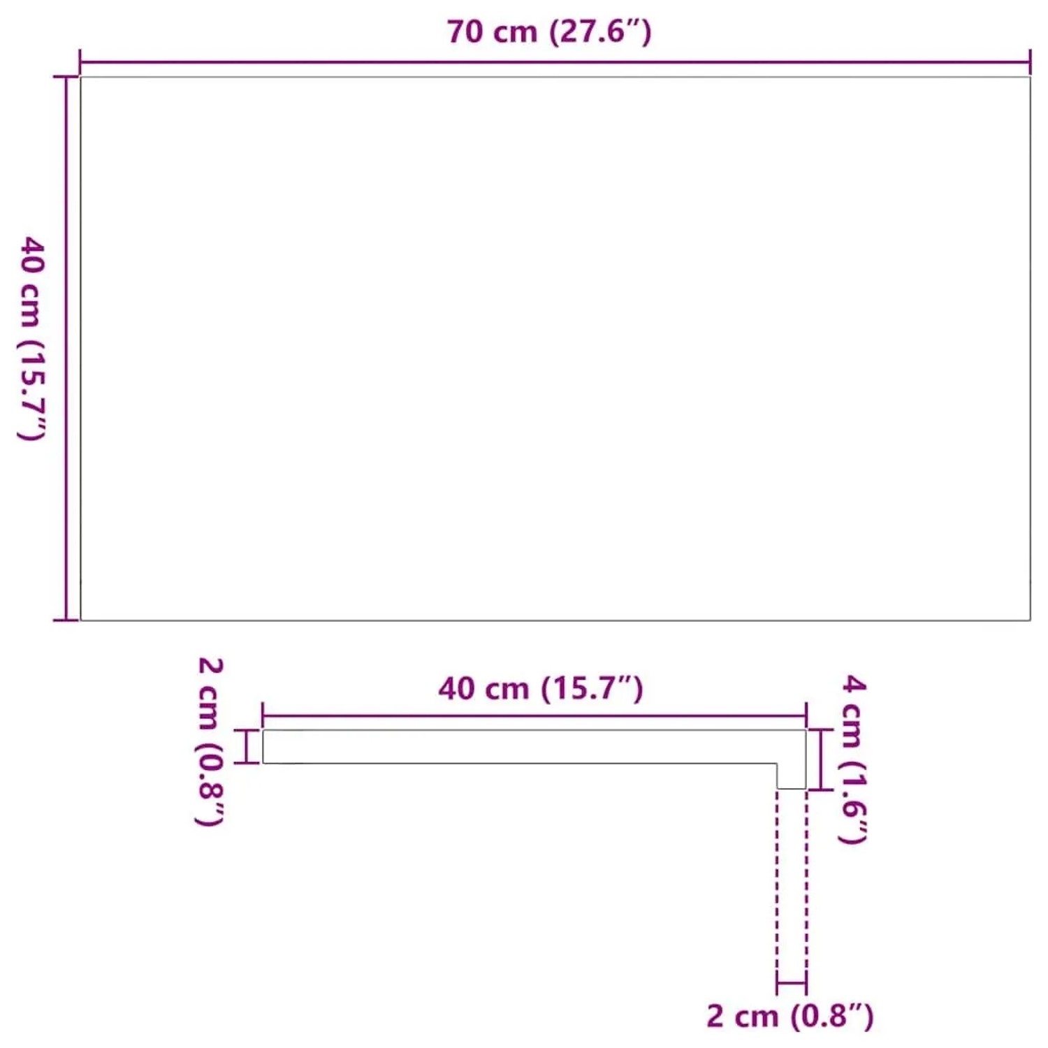 vidaXL Fensterbänke 2 Stk Dunkelbraun 70x40x2 cm Massivholz Eiche 4009197_10