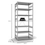 PROREGAL Fachbodenregal, Stecksystem, 7 Ebenen, 300x130x80 cm, Traglast 330 kg, verzinkt.