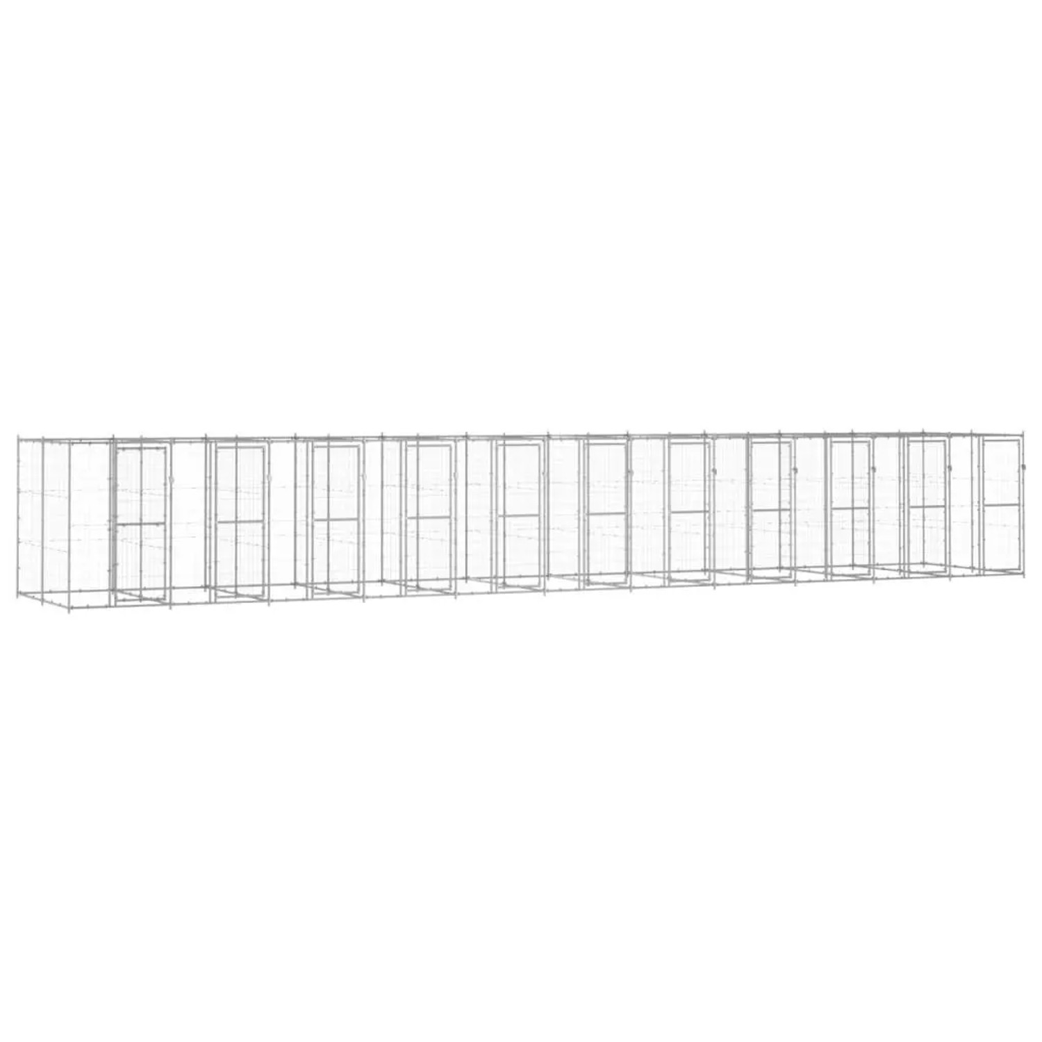 vidaXL Outdoor-Hundezwinger Verzinkter Stahl 26,62 m² 3082291