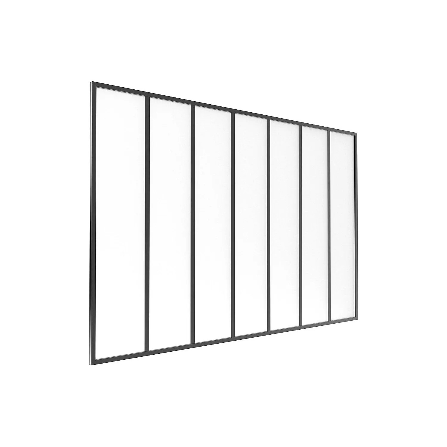 Vente-unique Glaswand Bayview Schwarz 210 cm
