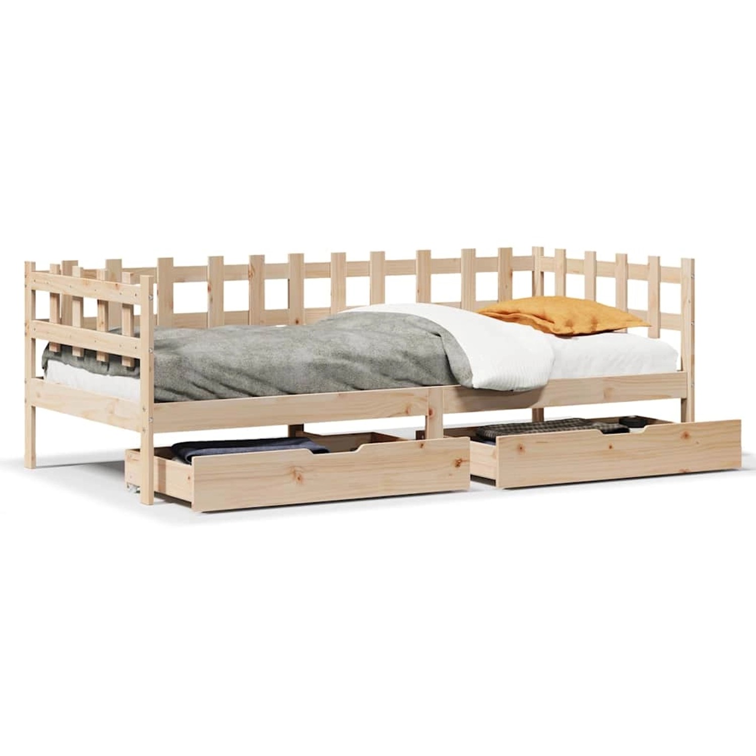 vidaXL Tagesbett mit Schubladen 80x200 cm Massivholz Kiefer 3302132 günstig online kaufen