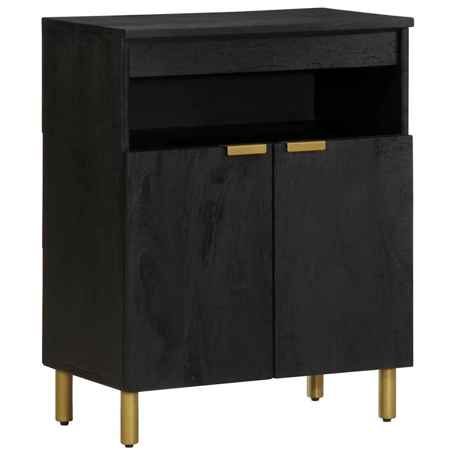 vidaXL Sideboard Schwarz 60x33x75 cm Holzwerkstoff 4017673