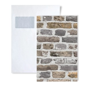 PROFHOME 1 MUSTERSTÜCK S-388292-GU DIN A4 MUSTER der Ziegelstein Tapete