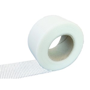 Rolle Fugendeckstreifen aus Glasgitter, 0,05 m x 25 m, zur Bearbeitung von Gipskartonplatten.