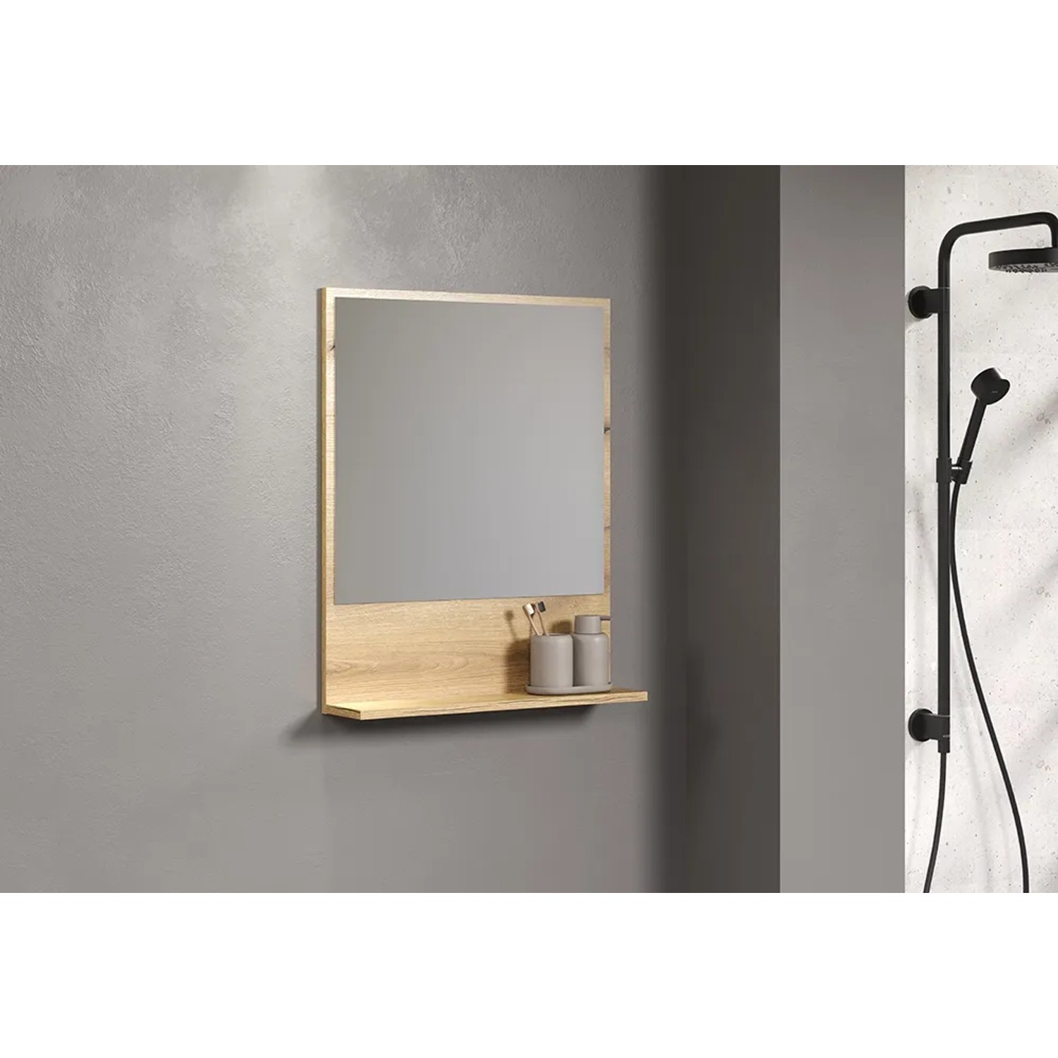 Trendteam Spiegel Pure Bliss mit Ablage in Artisan Eiche, 60 cm breit.