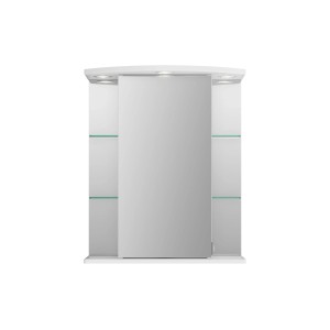 Weißer Sieper Spiegelschrank Havana LED, 55x66 cm, mit Glasablagen und Beleuchtung.