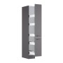 OPTIFIT Apothekerschrank Kiel420, 30cm breit, Anthrazit Matt, mit Auszügen und Schubkästen für Hauswirtschaftsraum.