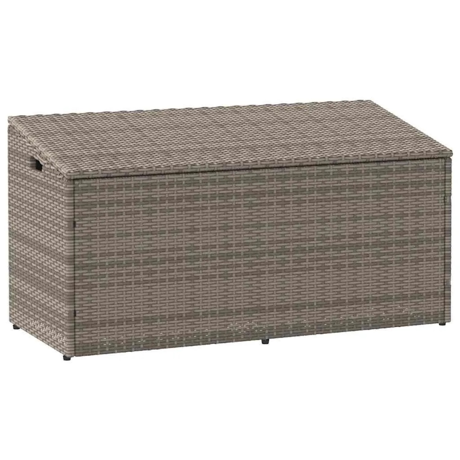 vidaXL Garten-Aufbewahrungsbox Grau 110 x 50 x 58 cm Poly Rattan 4104071